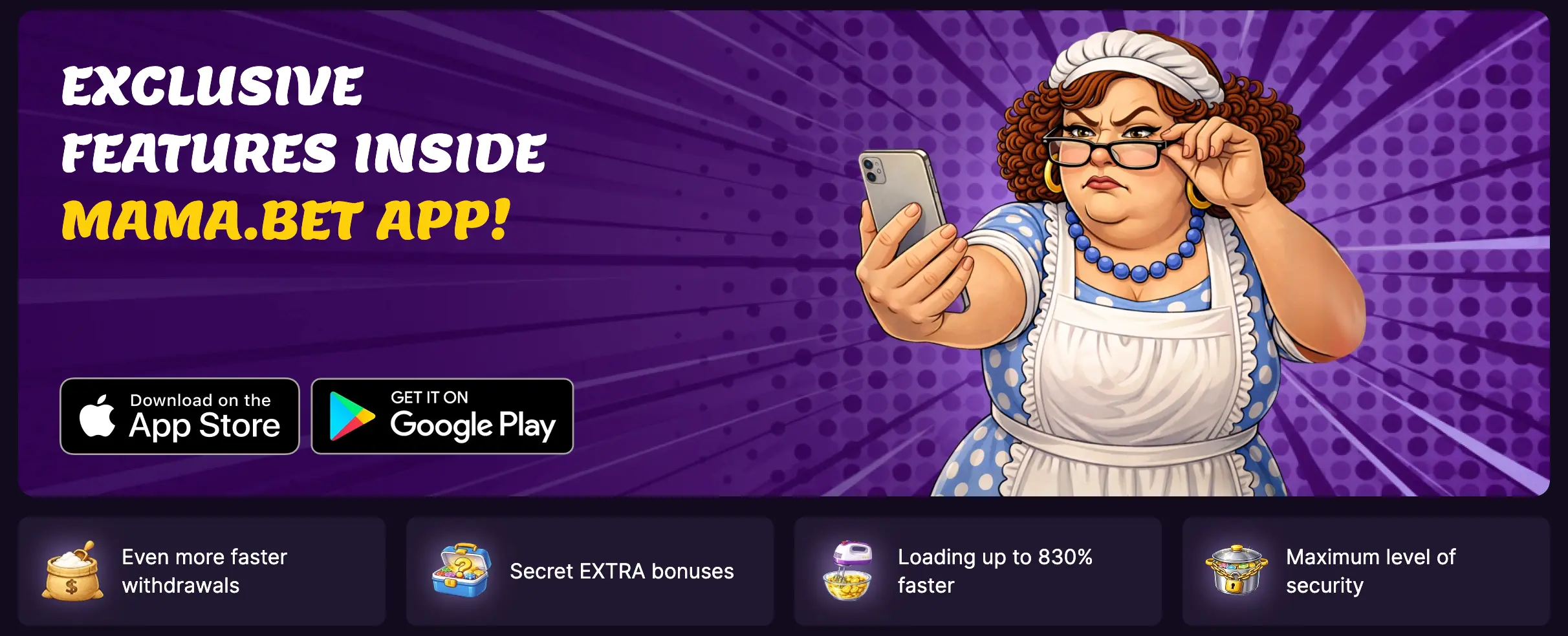 Mamabet mobile app for Android and iOS